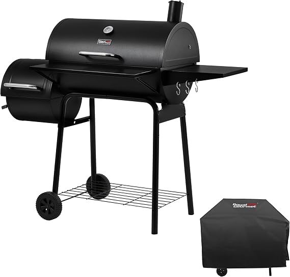 Royal Gourmet CC1830SC Charcoal Grill Offset Smoker with Cover