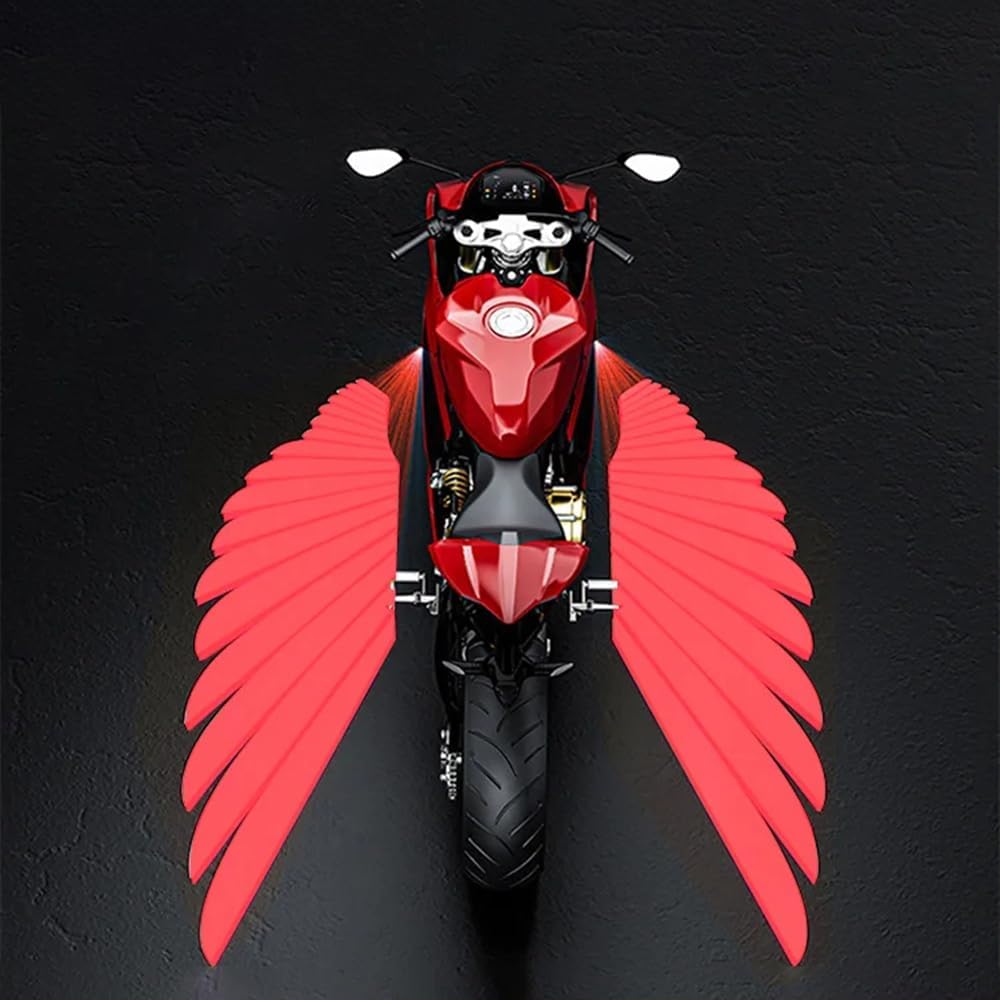 2Pcs Motorcycle Glow Lights for Honda Forza 125 2015-2023, Angel Lights for Motorcycle Underglow Kit, Water-Resistant Driving Light for Scooter E-Bike Decor,B Red