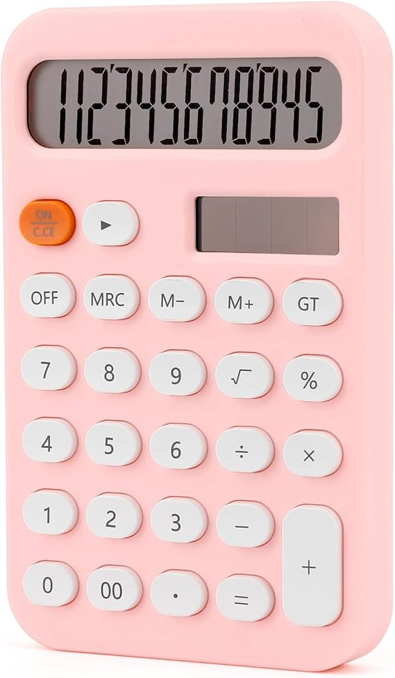 Desk Calculator,Solar Calculator,Pink Calculator,Calculator Small,Basic Calculators for Students,ute Calculator,Simple Calculator,Office Calculators,Chand Held Calculator,Calculator for School