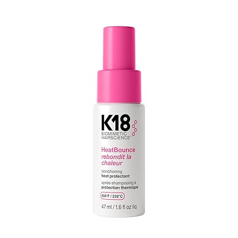 K18 HeatBounce Conditioning Heat Protectant Spray, Lightweight Leave-In Conditioner + 450F (232C) Inside-Out Heat Protection, Soften, Smooth + Detangle All Hair Types