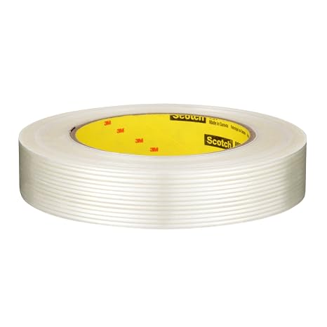 3M Scotch 897 Filament Tape, 170 lbs/in Tensile Strength, 55m Length x 24mm Width, Clear