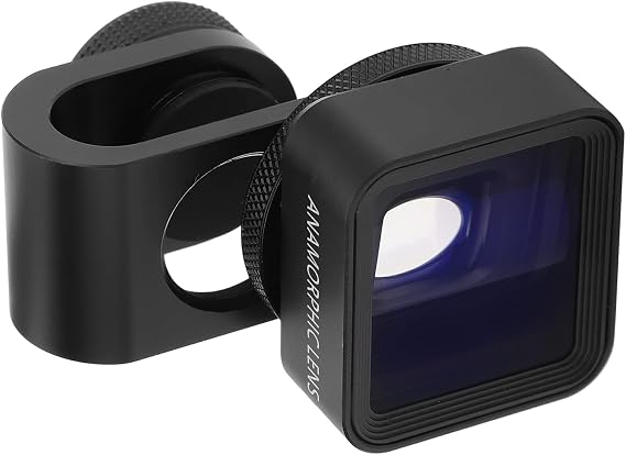 Phones Mobile Anamorphic Lens,1.33X Wide Screen Deformation Filmmaking Lens,for Phones/Pad