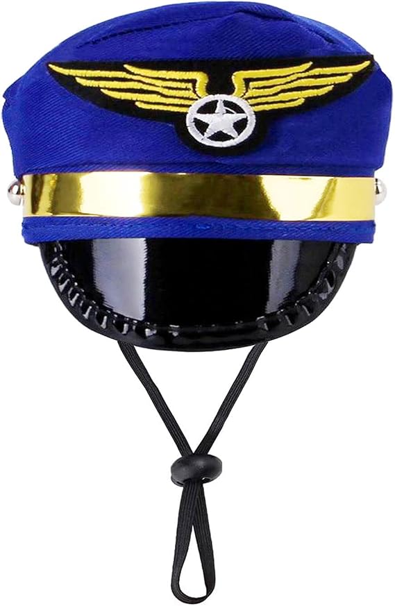 Soochat Pet Pilot Hat Dog Aviator Hat Cat Puppy Costume Hat for Halloween Costume Accessories Photo Props
