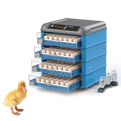 Automatic Egg Incubator for 192/232/256/300/392/500 Eggs Automatic Egg Turner, Temperature & Humidity Control(192)