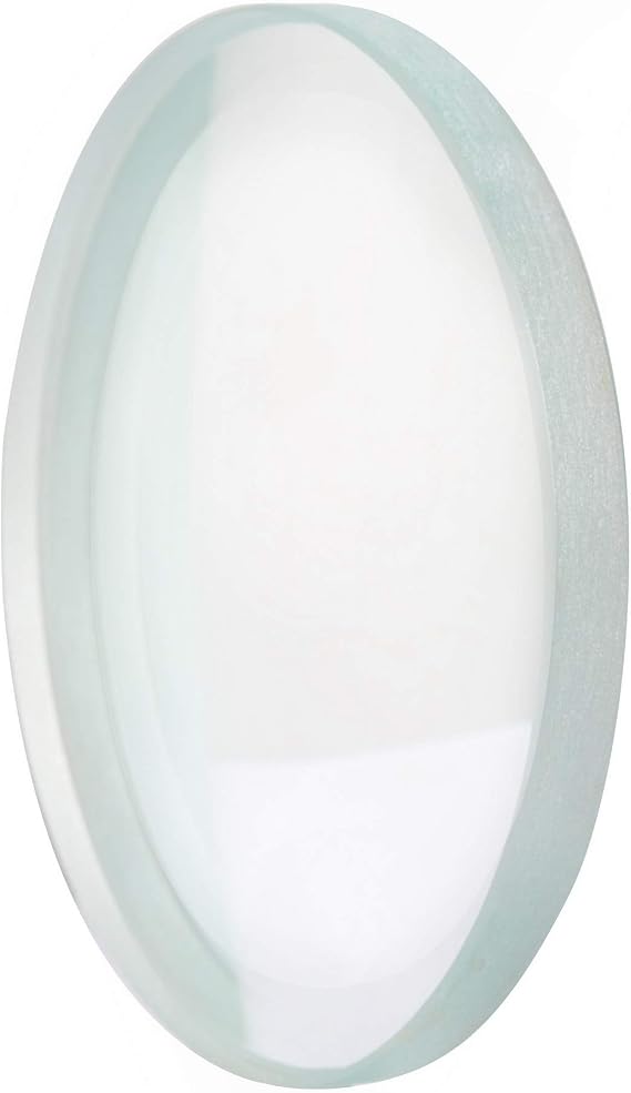 Joytech 3.93'' (100mm) Diameter Spinning Top Base K9 Crystal Glass Concave Mirror, Great High End Transparent Surface Double Concave Top Accessory DZ04
