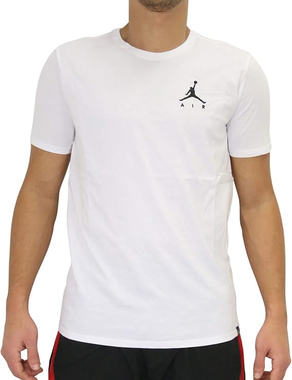 Jordan Jumpman Air Embroidered T-Shirt Mens (White/Black, XX-Large)