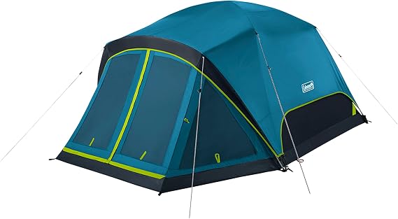 Coleman Skydome 4 Person Screen Room Camping Tent with Dark Room Technology