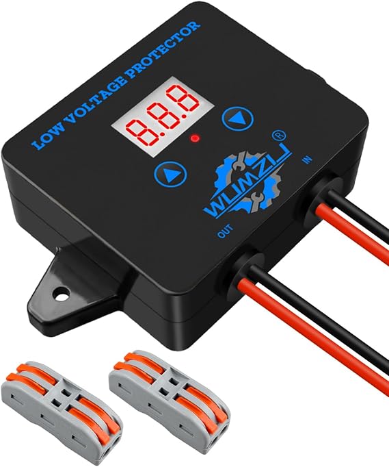 12V-36V DC Digital Low Voltage Protection Module with Display | Over Discharge Cut-Off Switch for Battery Protection Voltage Monitoring and Disconnect