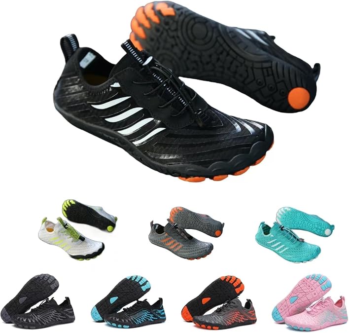 Barefoot Shoes Women,2025 New Hike Barefoot Shoes for Women Men - Breathable & Non-Slip Athletic Footwear, Wide Toe Water Shoes, Neuropathy Shoes for Women, Women's Water Shoes, Non-Slip Wide Toe Water Shoes for Women Men, Surfing Quick Dry Sports Shoes