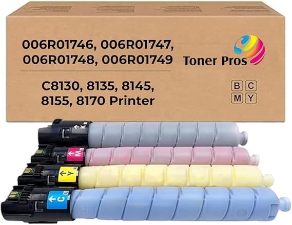 TONER PROS Remanufactured Xerox AltaLink 006R01746, 006R01747, 006R01748, 006R01749 Toner Cartridge - Replacement for C8130, 8135, 8145, 8155, 8170 Printer - 4 Color Pack KCMY