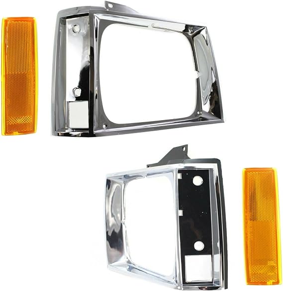 for GMC for S15 1982-1990 & Jimmy 1983-1990 for Chevy for S10 1982-1990 & Blazer 1983-1990 Left and Right Side Headlight Lamp GM2512121