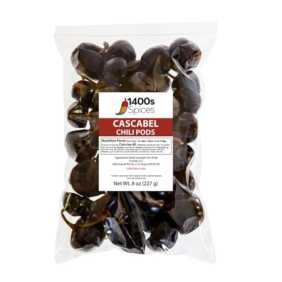 8oz Cascabel Dried Chile Peppers Whole Pods | Ideal for Salsas, Sauces & Traditional Recipes