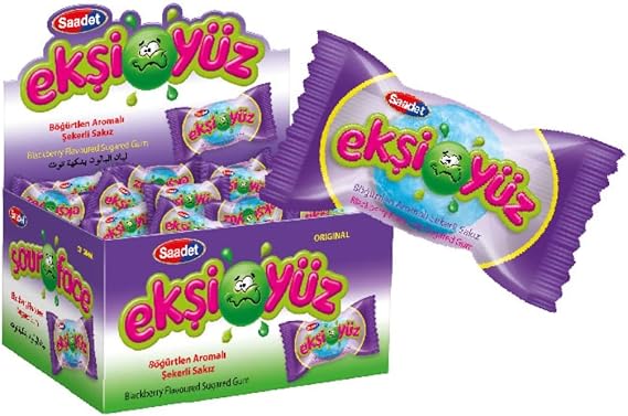 Eksiyüz Böğürtlen Aromalı Sakız 100 Adet
