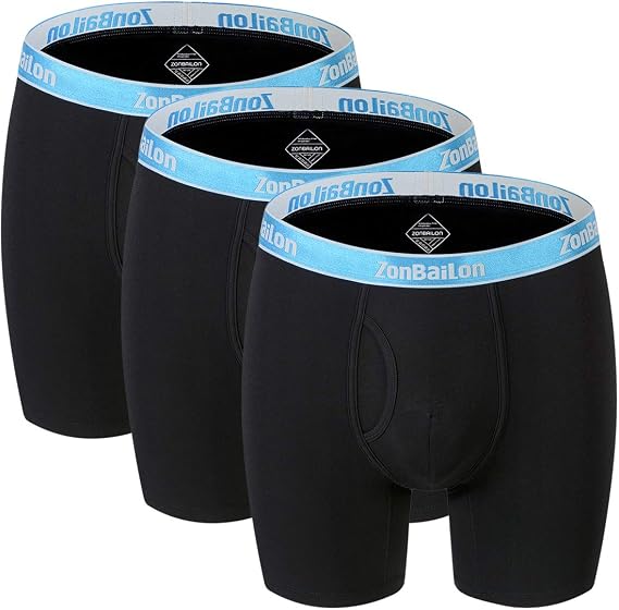 ZONBAILON Men's Bamboo Viscose Long Leg Boxer Briefs Underwear M L XL 2XL 3XL