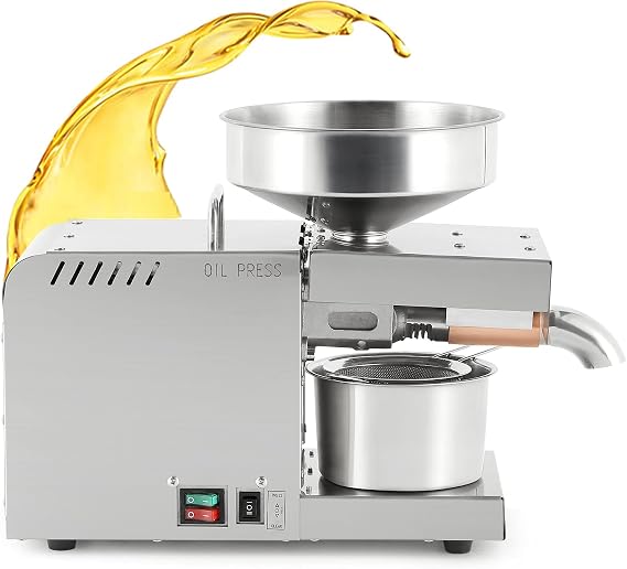 CGOLDENWALL Oil Press Machine Automatic Oil Extractor with Dual Temperature Control, Cold/Hot Oil Expeller for Home Use Electric Oil Press for Nuts Walnut Linseed Almond Rapeseed Sesame