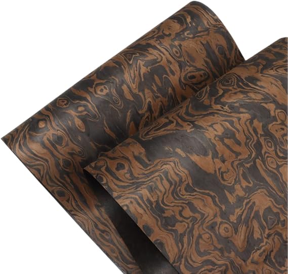 Technology Art Totem Black Walnut Burl Wood Veneer Sheet(60x250CM) Furniture Restoration Sheets for Loudspeaker Speaker Showcase Cabinets Table Shelves Kitchen Furniture Hotel