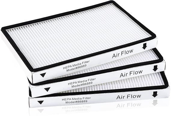 Anewise EF-1 HEPA Media Filter 86889 MC-V199H 40324 for Kenmore Vacuum | 3 Pack Exhaust Filter 20-86889 for Kenmore Canister and Upright Vacuum 53295, for Panasonic Part MC-V199H