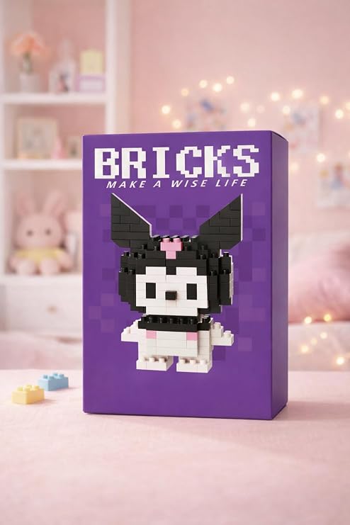 BRICKS Mini Blok Figür Seti 145 Parça, Sevimli Karakter Yapı Seti, Koleksiyonluk Masaüstü Dekor