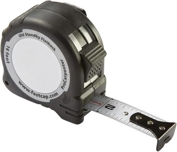 FastCap ProCarpenter Old Standby Flatback Measuring Tape, 16' Length