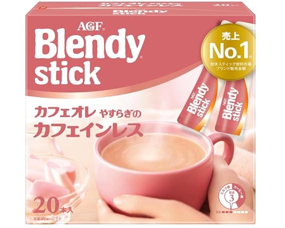 Blendy Stick Cafe au Lait Decaffeinated 20 Sticks AGF With MAIKO Sticker Pio Big Bazar