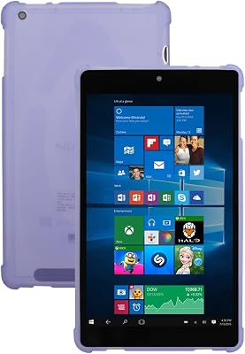 iShoppingdeals Protective TPU Case for Nuvision 8 Model: TM800W610L Windows 10 Tablet 2017 Release Light Blue