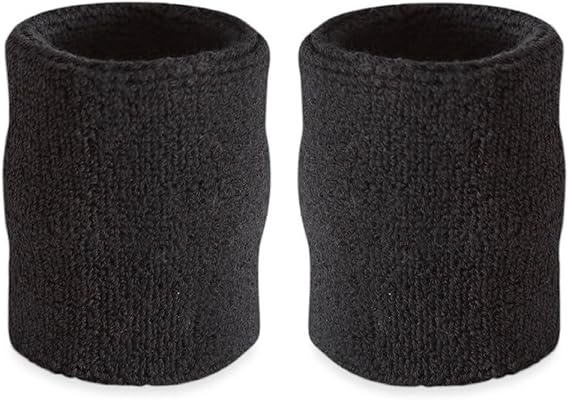 Suddora Arm Sweatbands, Absorbent and Breathable Thick Cotton Bands for Working Out, Gymnastics, Basketball, Tennis, and Football, Multiuse 4-inch Wristbands for Costumes and Cosplay
