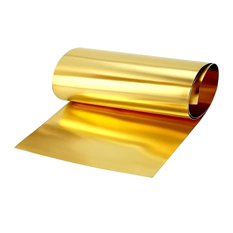 Pure Brass Sheet Roll Metal Foil Plate,Copper Sheet Roll 0.2 * 100 * 1000mm Free-Cutting Cu Plate in Various Widths ,for Jewelry, Crafts, Repairs, Electrical