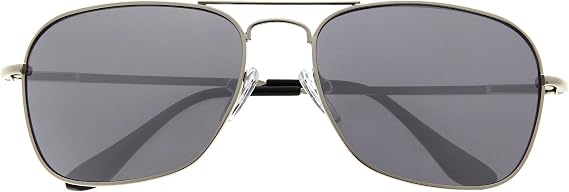 grinderPUNCH Square Aviator Mirrored Sunglasses Unisex Blue Gold Silver Black