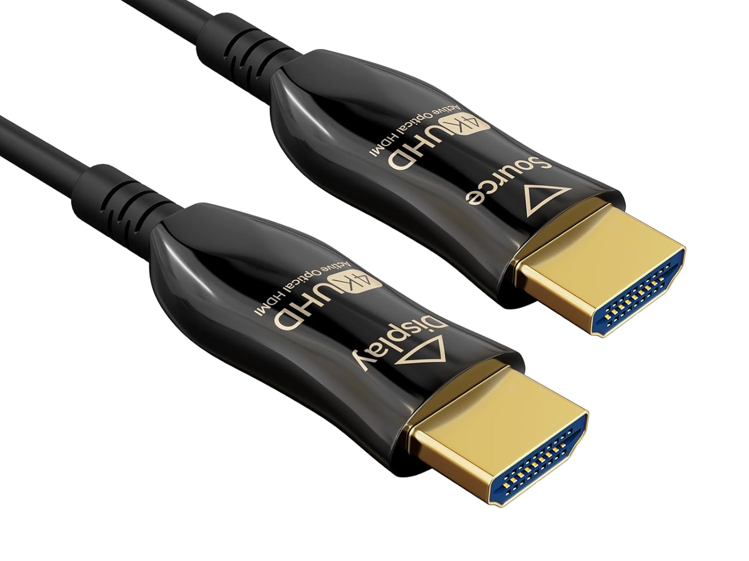 50 ft 4K, 60Hz UHD CMP Fiber Optic HDMI Cable 2.0, Plenum Rated, Hybrid Active Optical Cable AOC. Supports HDR, EDID, HDCP2.2, 3D, CEC, ARC