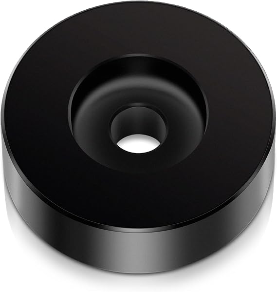 Frienda 45 Record Adapter for Turntable 7 Inch Vinyl Aluminum Dome,Black | Works with 45 RPM Album Spindle, Solid Aluminum Construction, Dome Design Ensures Stable Playback for Turntables and Players
