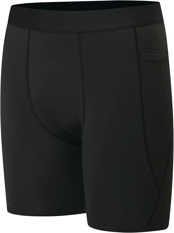 Youth Boys' Compression Shorts with Side Pocket