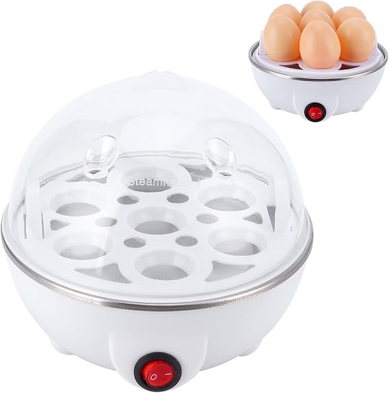 Egg Cooker, Egg Boiler Maker, Boiled Egg Cooker, Egg Steamer, Electric Eggs Boiler Multifunctional Mini Eggs Cooker Steamer Poacher for Kitchen Use (US)