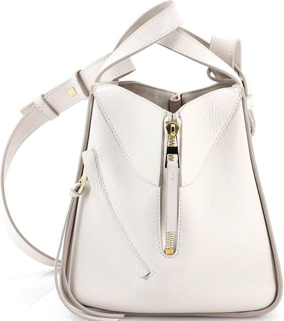 Pre-Loved Maruja Mallo Hammock Bag Printed Leather Small, White