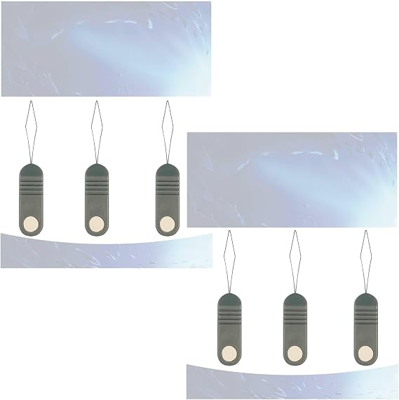 Aventik 6PCS Steel Wire Fishing Hook Threader with Self-Adhesive Sponge | For Small Hook Eyes, Fly Threader Set Lightweight and Durable, Compatible with Fly Boxes, Fly Fishing Accessories