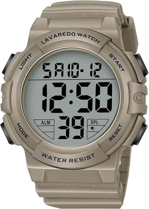 Mens Digital Watch, Sport Military Watch for Men, LED Large Face