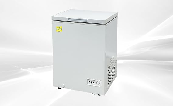 Commercial Chest Freezer, Single Solid Lockable Top Lid, All-Purpose Deep Freezer w/Storage Baskets, Lockable Lid 22.6" W 3.5 cu. ft. Ice Cream, CSA White