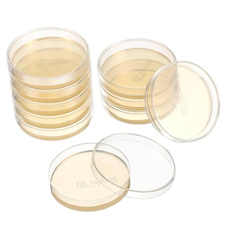 ULTECHNOVO 10 pcs Nutrient agar Plate agar Petri Dishes Petri Dishes with lids pre Poured agar Plates Laboratory Accessory prepoured Petri Dish Mushroom agar Plates Child Stripe Specimen