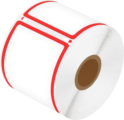 GREENCYCLE Multipurpose Shipping Labels 50 Rolls Compatible for Dymo 30344 Red Framed Direct Thermal LW Labels 2-516 x 4 for LabelWriter 450, 450 Turbo, 450 Duo, 300 LabelsRoll, NOT FIT 550 & 5XL