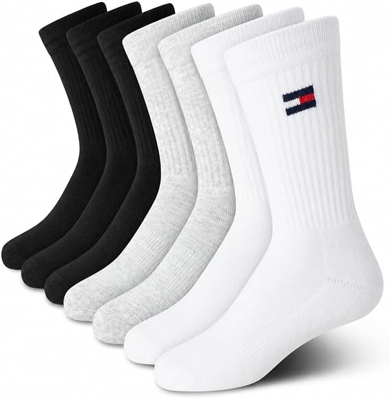 Tommy Hilfiger Kids 6 Pack Cushioned Athletic Crew Socks