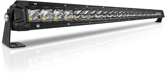 32 Inch LED Light Bar Single Row Flood & SpotBeam Combo 30000LM Off Road LED Light Bar Driving Light for Pickup SUV ATV UTV Truck Roof Bumper