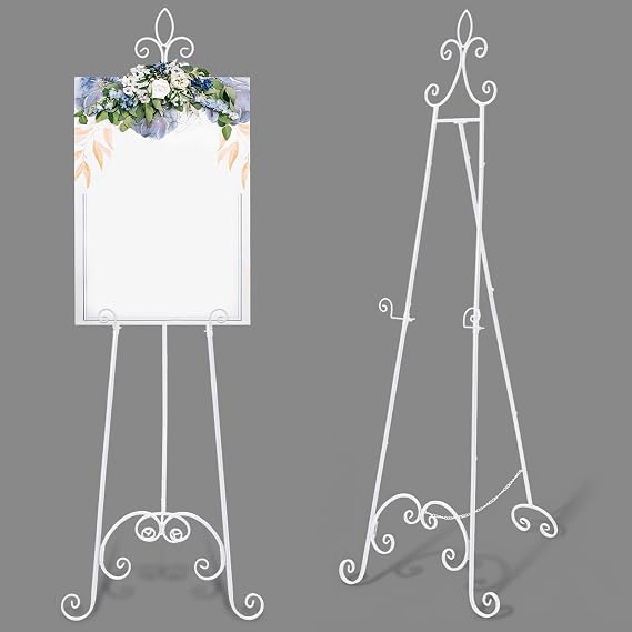 Easel Stand for Sign, Classic, White, 1 Pcs