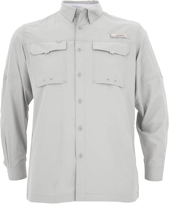 HABIT Men's Fourche Mountain Shirt Long Sleeve River Guide Fishing Shirt - UPF 40+ UV Proections
