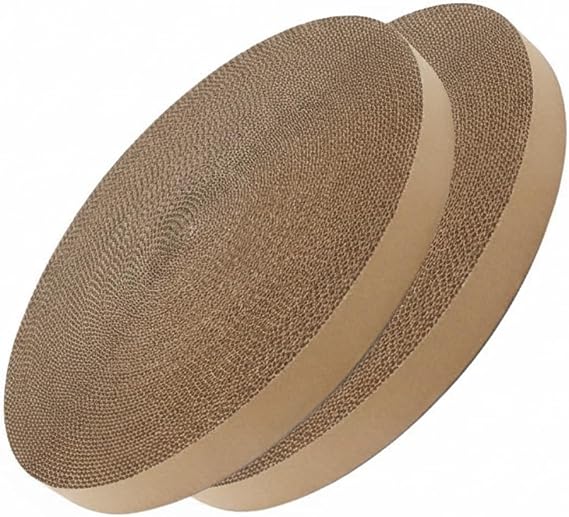 Round Corrugated Paper Cat Scratcher Refill Core, 1 Pack