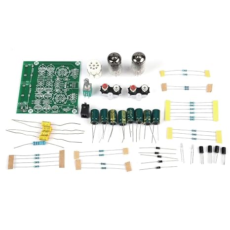 Pre-amp Kit, 6J-I Electron Valve Pre-amp Tube FE Tube Pre-amp Board 6AK5 5654 6AU6 Replacement Stereo Bile Preamplifier Board Buffer Effector DIY Kit
