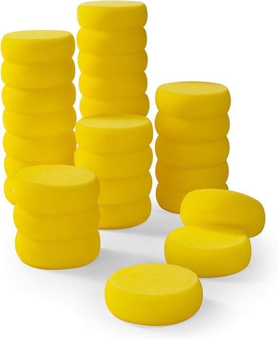 30 Pack Small Painting Sponges, 2.9 Inch Pottery Sponges