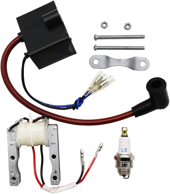 High Performance Kit CDI-Ignition-Coil Magneto Coil Spark Plug for 49cc-80cc 2-Stroke Motor Engine Motorized Bicycle Bike