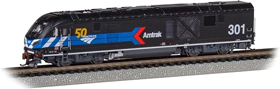 Bachmann Trains - Siemens ALC-42 - TCS DCC WOWSOUND Equipped Locomotive - Amtrak #301-50TH Anniversary Day 1" - N Scale