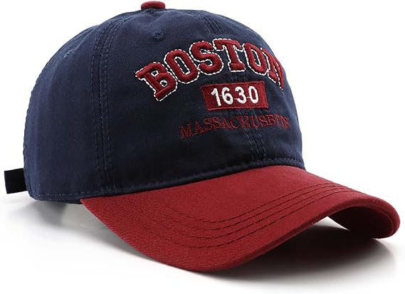 Boston Cap Unisex Baseball Cap Sun Hat Adjustable Trucker Cap