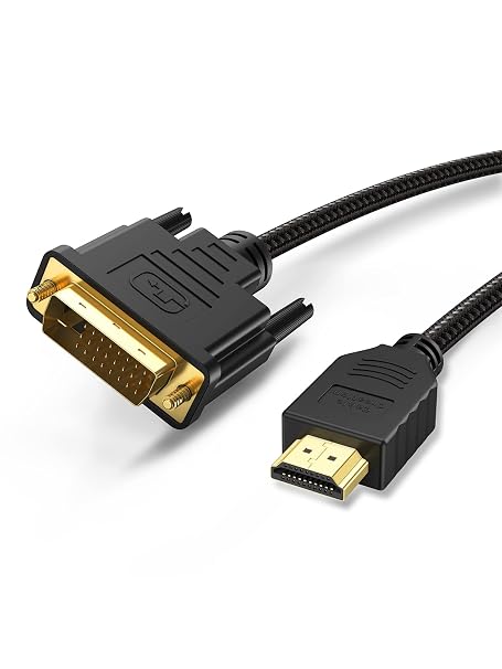 HDMI to DVI 5ft, Bi-Directional DVI Male to HDMI Male Cable,Black