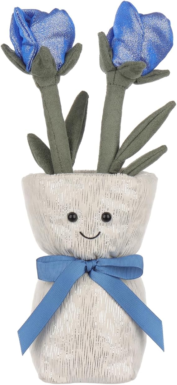 Apricot Lamb Blue Enchantress Vase Plush Soft Stuffed Animals Blue